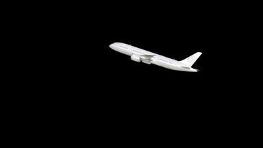 三维模型乘客飞机需要黑色的背景
